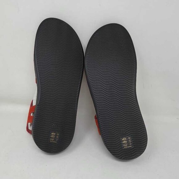 Women's EU 41 (US 10-10.5) By Anthropologie Footbed Fisherman Flats sandals red - Picture 10 of 11